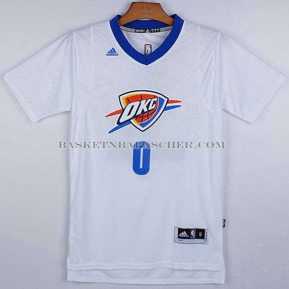 Maillot Manche Courte Oklahoma City Thunder Westbrook Blanc